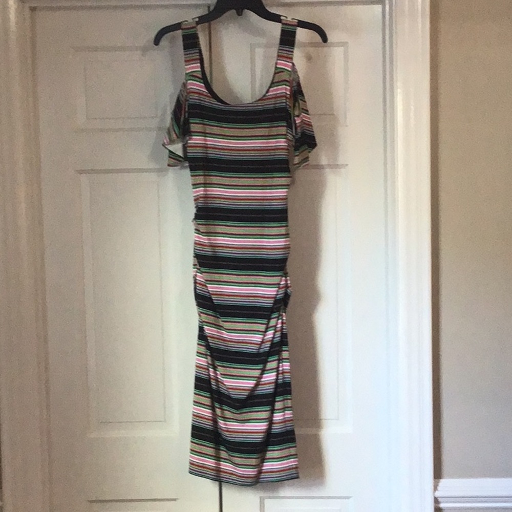 Nicole Miller cold shoulder dress